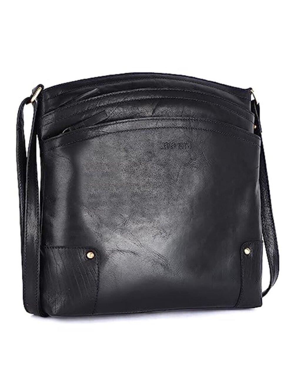 Genuine Leather Crossbody Bag Womens Large Shoulder Purse Multi Pocket Handbag